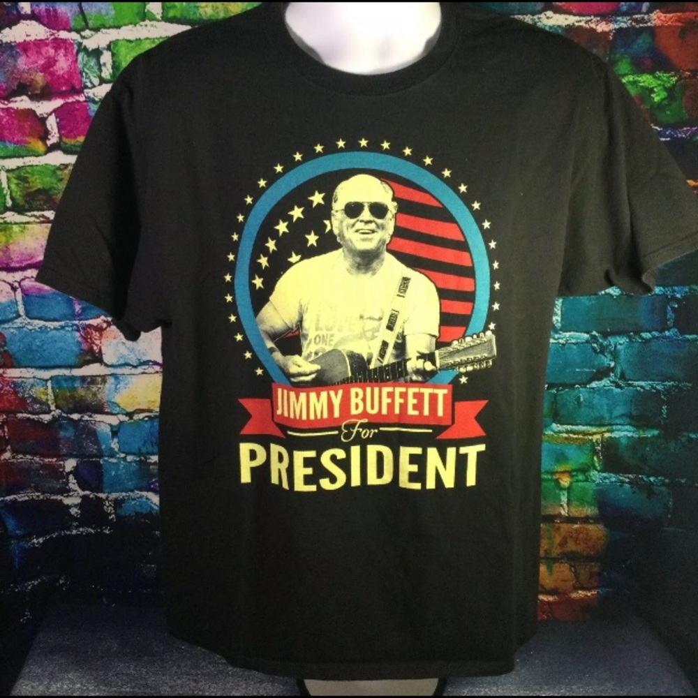 Jimmy Buffet For President Candidate Novelty T-shirt Hanes Adult L